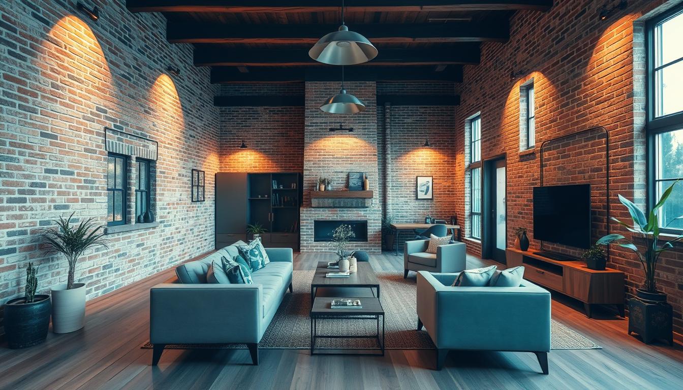 Using Brick Panels for Industrial Style Decor